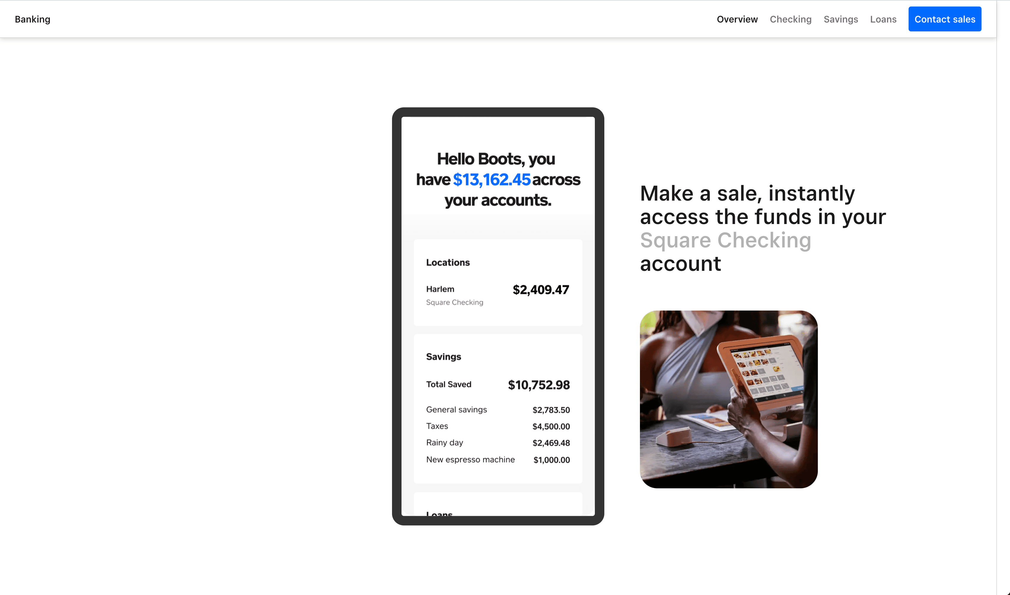 Scroll-linked banking UI